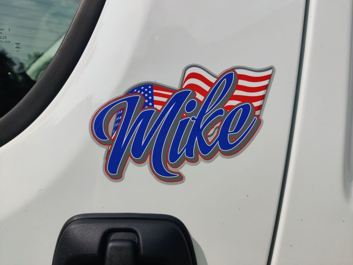Van lettering & decals — Door name decal