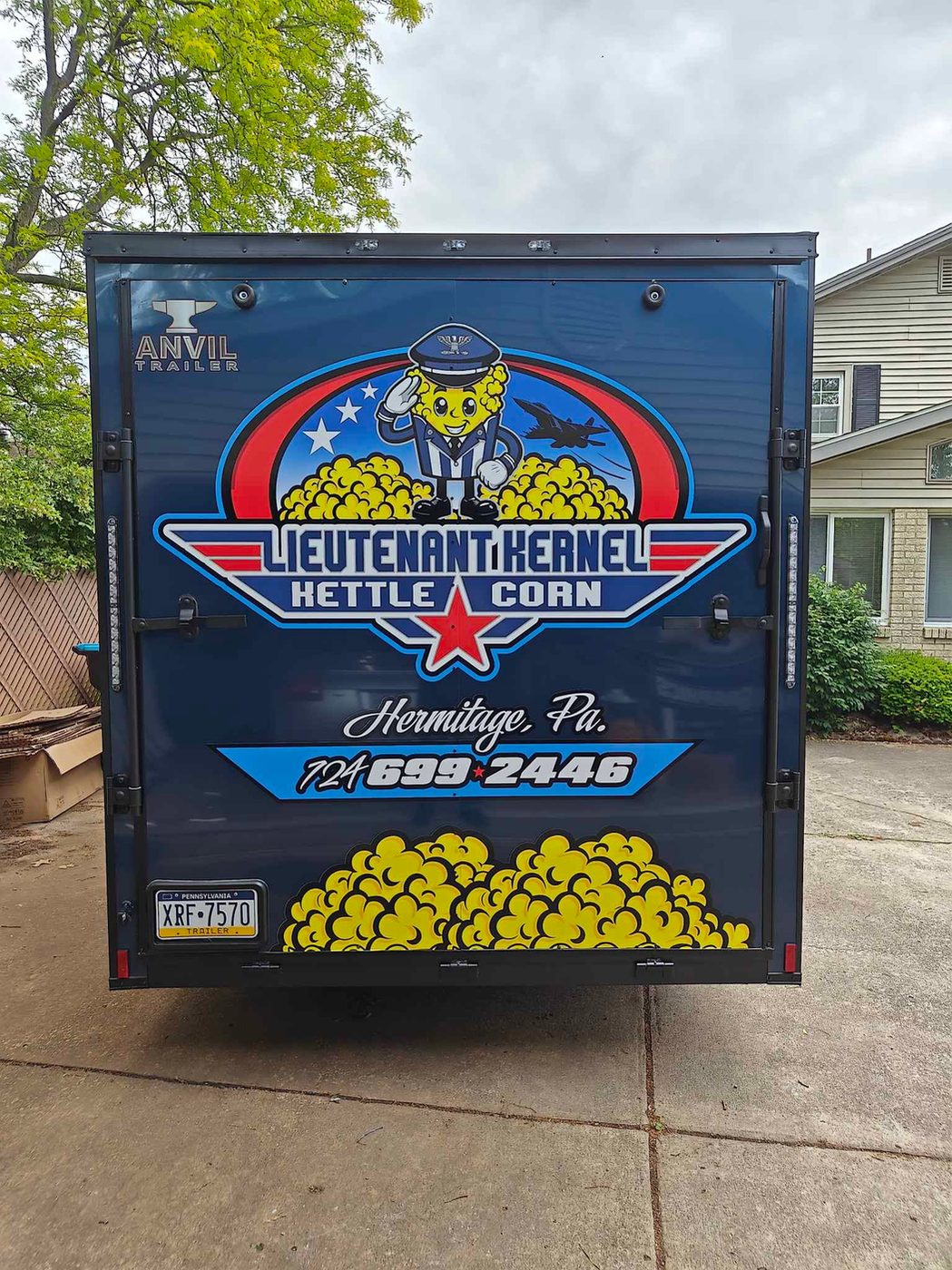 Concession trailer graphics — Full mascot trailer graphics