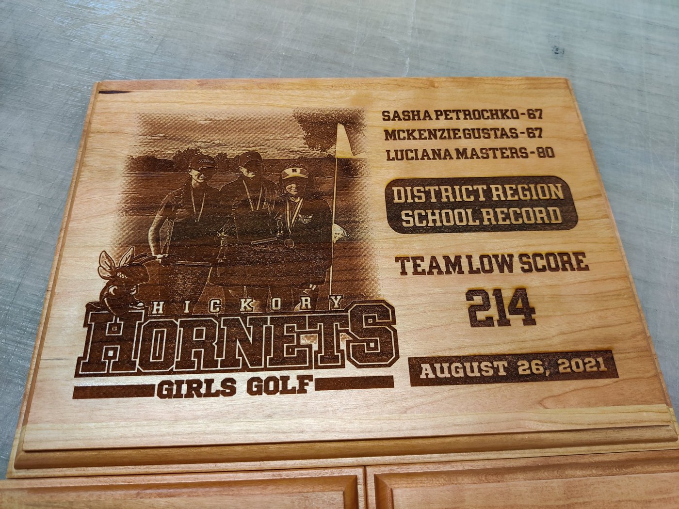 Engraved team plaques — Record & championship plaques