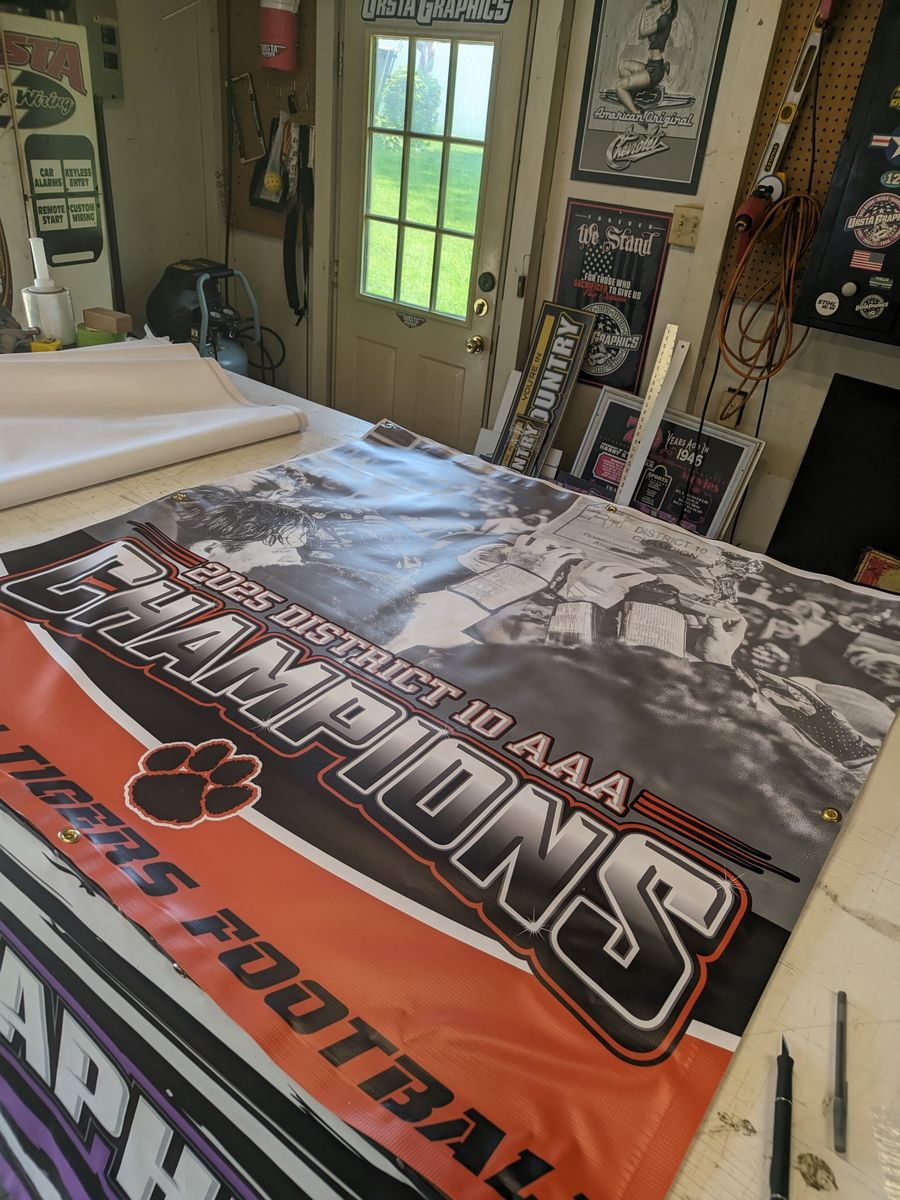 School breakaway & championship banners — Championship banner