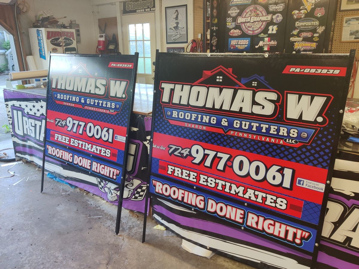 Yard signs & trailer graphic — Finished yard signs