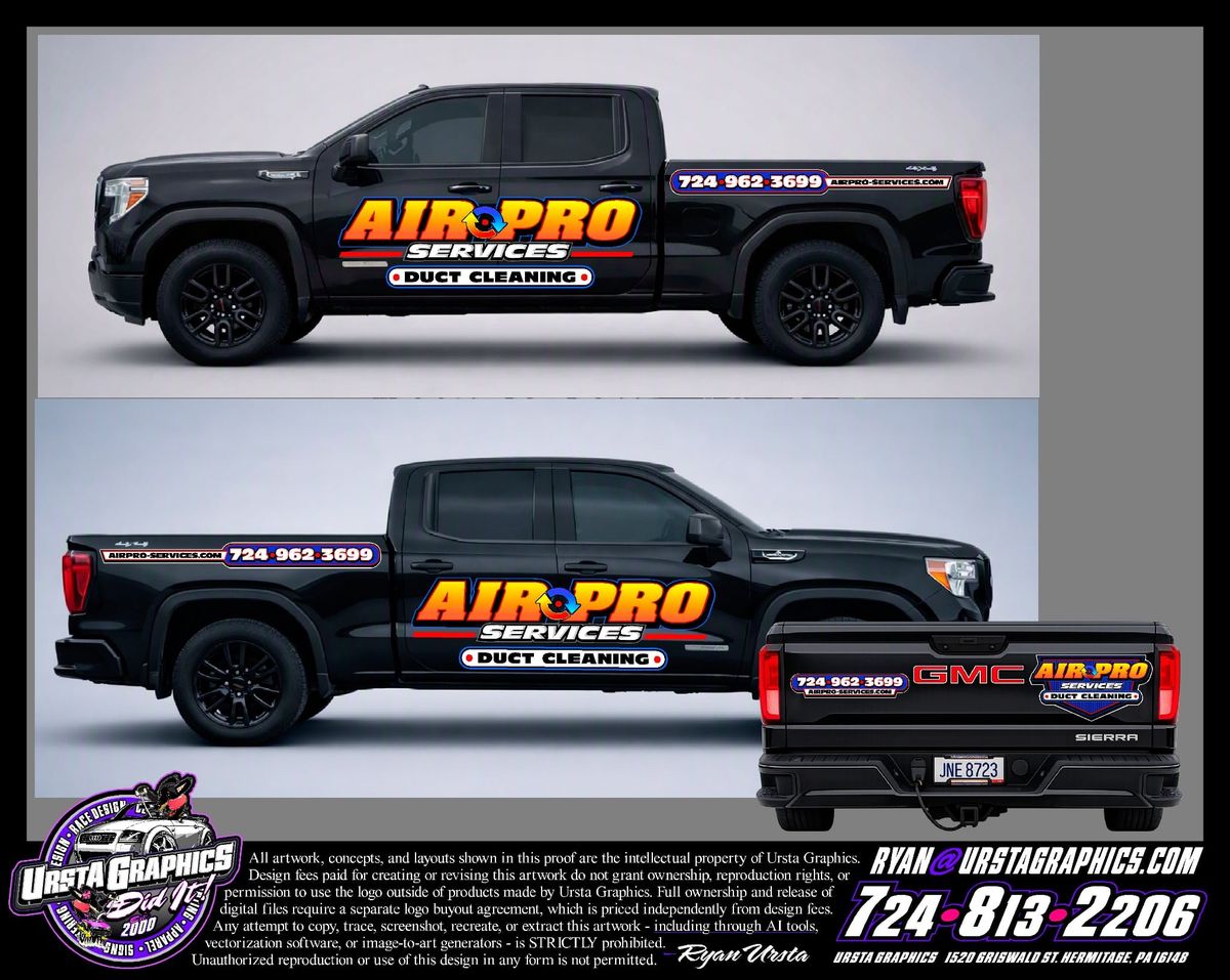 Full truck lettering — Design proof
