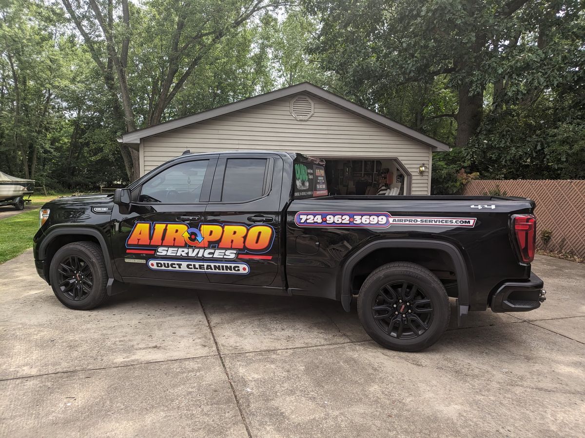 Full truck lettering — Black Sierra — full graphics