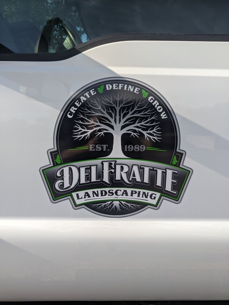 Dump truck lettering — Door logo detail